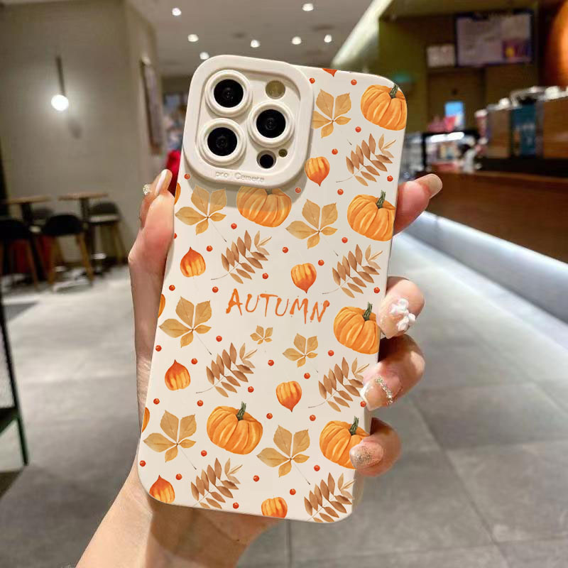 Phone Cases Xiaomi 15 - Herfst Esdoorn Bladeren Pompoen Patroon Ontwerp