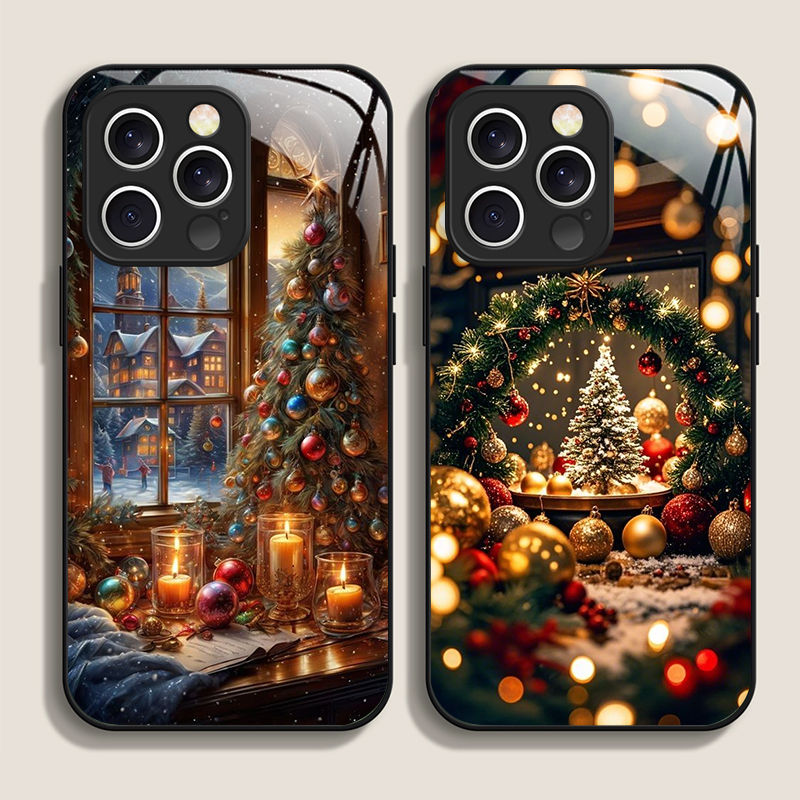 Phone Cases Xr Iphone - Kerstboomcadeau Besneeuwde stad Landschap Creatieve telefoonhoes