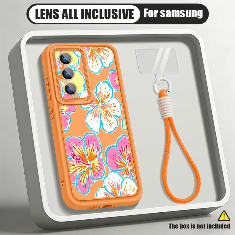 Phone Cases Galaxy A16 5G - Bloemenpatroon Lanyard Telefoonhoesje Voor Samsung Galaxy