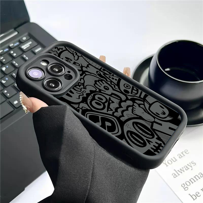 Zwarte Graffiti Telefoonhoesje - Phone Cases Xr Iphone recensie en prijs