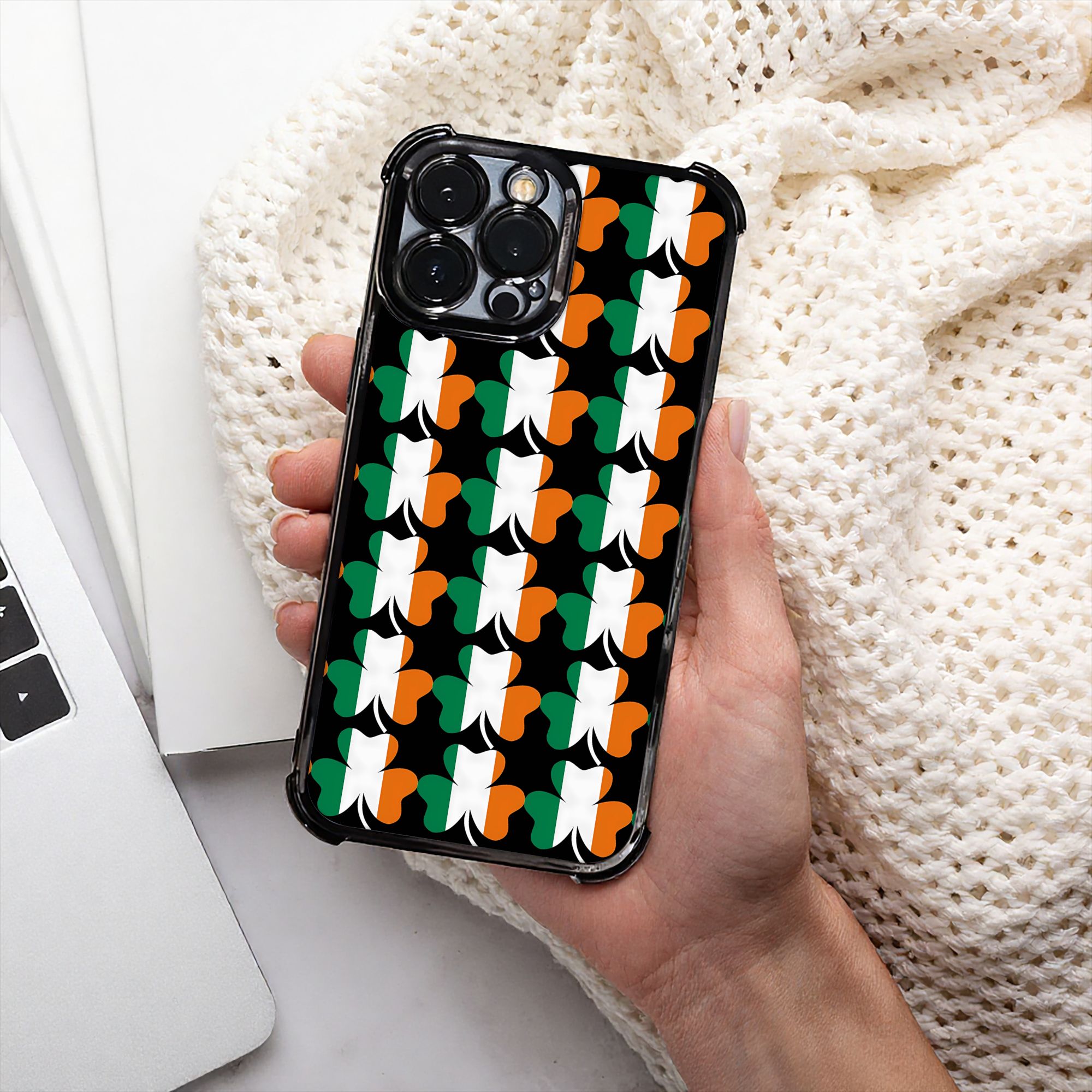 Ierse vlag klaver telefoonhoes - Phone Cases Ireland recensie en prijs