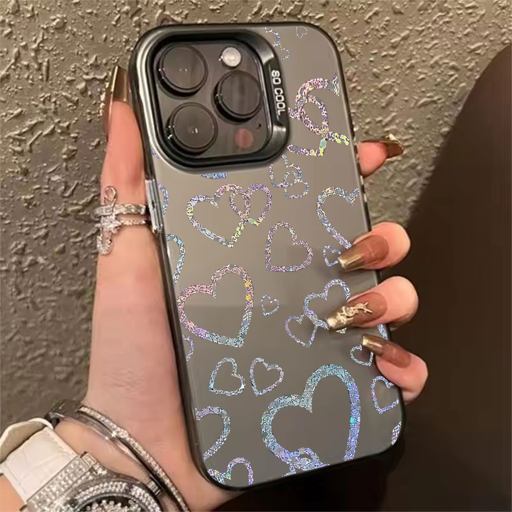 Kleurrijke hoes met hartprint  - Phone Cases For Iphone 16 recensie en prijs