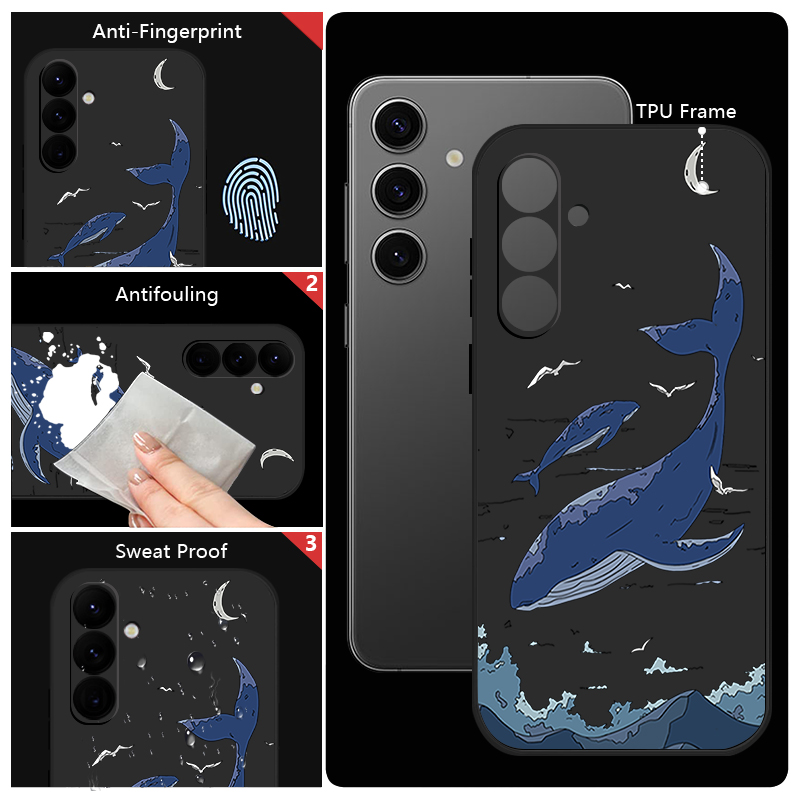 Whales telefoonhoesje voor Sam - Phone Cases Galaxy A16 5G recensie en prijs
